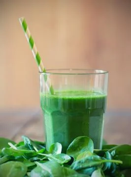 Spinach smoothie Stock Photos