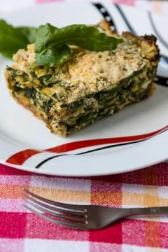 Spinach souffle Stock Photos