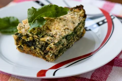 Spinach souffle Stock Photos