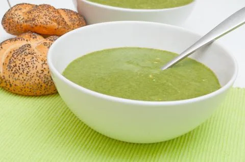 Spinach soup Stock Photos