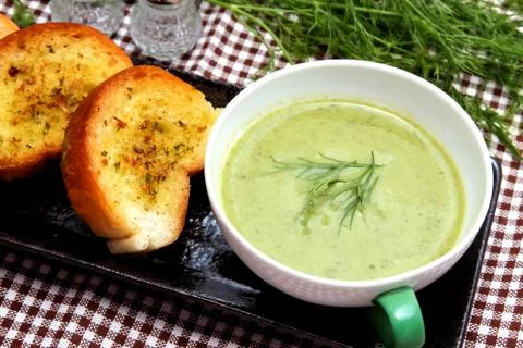 Spinach soup Stock Photos