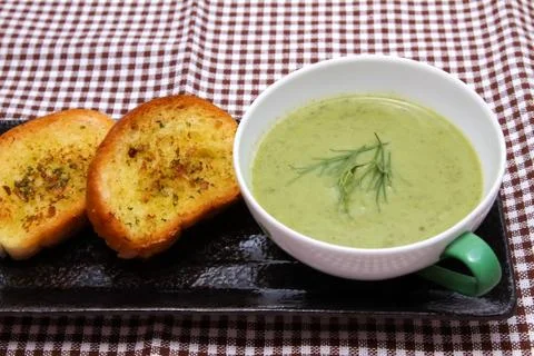 Spinach soup Stock Photos
