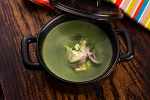 Spinach soup Stock Photos