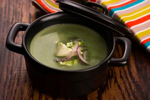 Spinach soup Stock Photos