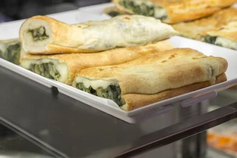 Spinach Stromboli Stock Photos