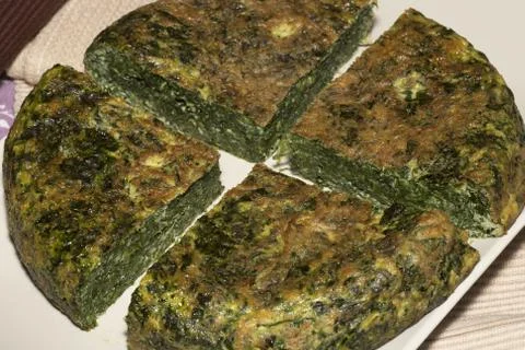Spinach Tortilla Stockfoto's