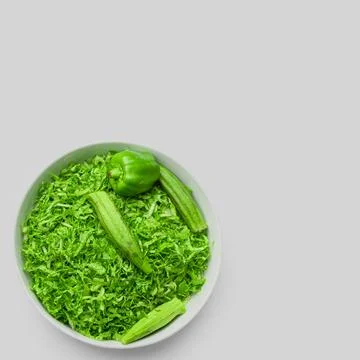 Spinach vegetables on white background Stock Photos