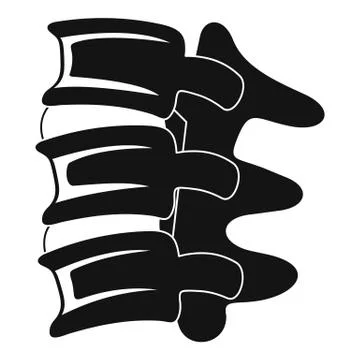 Spinal column discs icon, simple style Stock Illustration