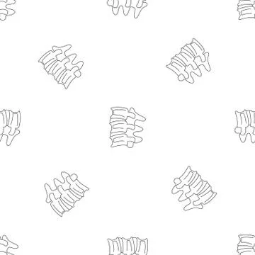 Spinal column discs pattern seamless vector Stock Illustration