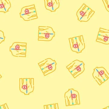 Spinal cord analysis vector seamless pattern Illustration