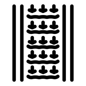 Spinal cord showing multiple sclerosis nerve damage icon Stock Illustration