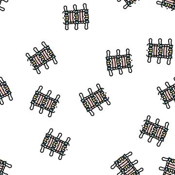 Spinal fusion vector seamless pattern Stock Illustration