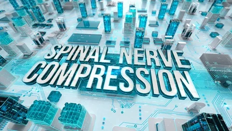 Spinal Nerve Compression with medical digital technology concept Stock Footage 107246563