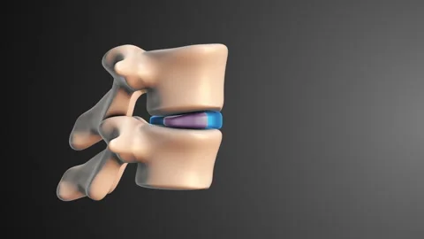 Spinal Support Provided by Nucleus Pulposus and Annulus Fibrosus Video stock 286868117