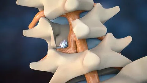A spinal tumor is a growth that develops within your spinal canal or within t Stock Illustration