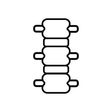 Spinal vertebrae line style icon Stock Illustration