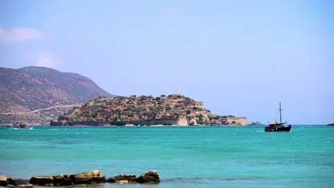 Spinalonga island, Crete, Greece. Stock Footage 234656864