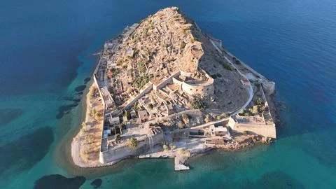 Spinalonga Island In Crete. Stock Photos
