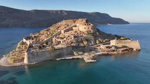 Spinalonga Island In Crete. Stock Photos