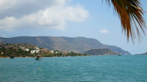 Spinalonga Island from Elounda Stock Footage 92365242