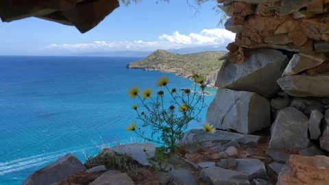 Spinalonga island meer view Stock-Footage 108678473