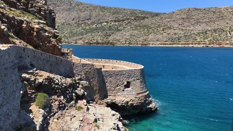 Spinalonga island meer view Stock Footage 108678555