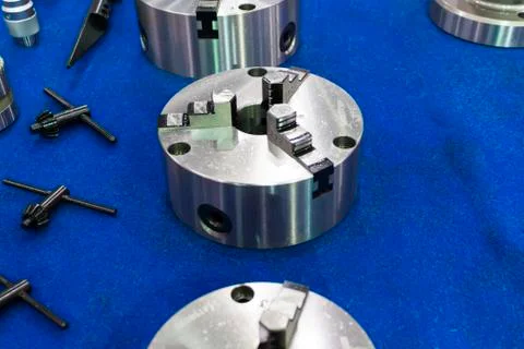 Spindle and Chuck for CNC machine Stock Photos