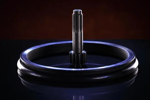 Spindle and a surrounding ring Stock Photos