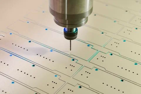 Spindle with a milling cutter inserted into the collet. Stock Photos