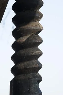 Spindle as the rotating axis of a machine 스톡 사진