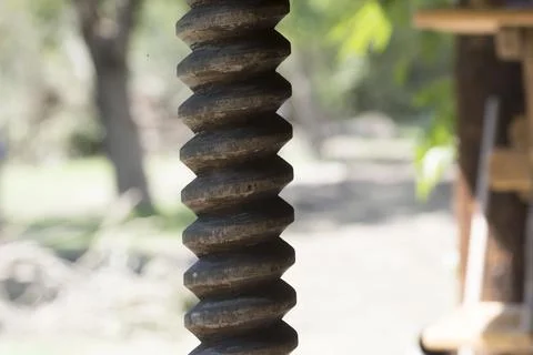 Spindle as the rotating axis of a machine Stock Photos
