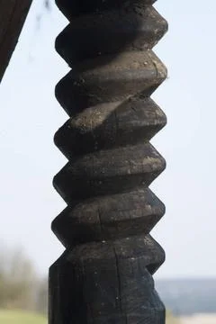 A spindle as the rotating axis of a mechanical machine spindle as the rota... 스톡 사진