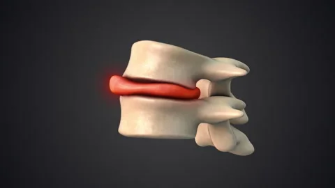 Spine affected by a bulging disc Vídeos de archivo 274395109