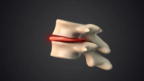 Spine affected by a herniated disc Stock Footage 274395143