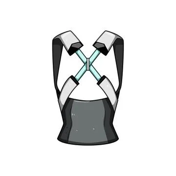 Spine back posture corrector cartoon vector illustration Illustrazione stock