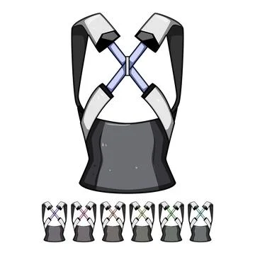 Spine back posture corrector cartoon vector graphic Stock Illustration