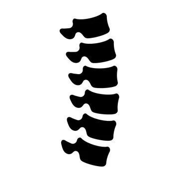 Spine bones icon in flat style. Stock Illustration