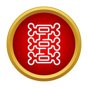 Spine bones icon representing human vertebral column anatomy Stock Illustration