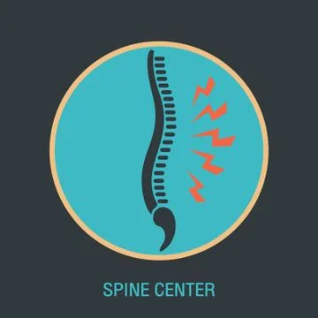 SPINE CENTER logo vector Stock Illustration