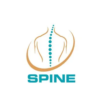 Spine chiropractic, physiotherapy icon, back pain Stock Illustration