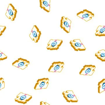 Spine cutting ache isometric icon seamless pattern 스톡 일러스트