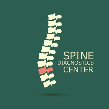Spine diagnostics center Stock Illustration