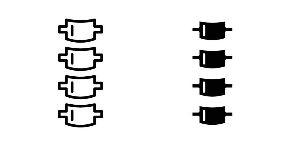 Spine icon graphic element. web icon set Stock Illustration