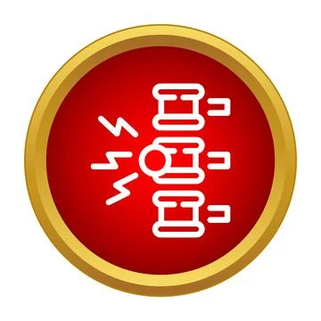 Spine icon indicating back pain injury or disorder 스톡 일러스트