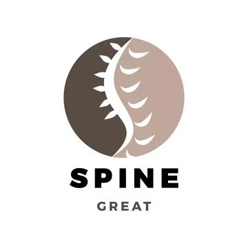 Spine Icon Logo Design Template Stock Illustration