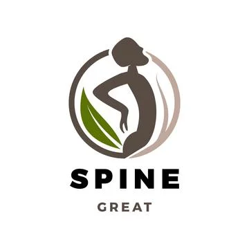 Spine Icon Logo Design Template Stock Illustration