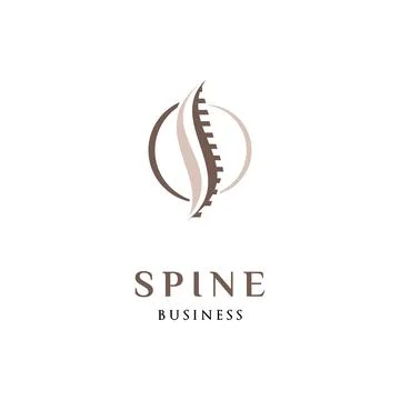 Spine Icon Logo Design Template 스톡 일러스트