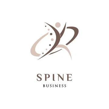 Spine Icon Logo Design Template 스톡 일러스트