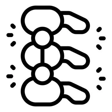 Spine icon representing vertebrae forming backbone structure Stock Illustration