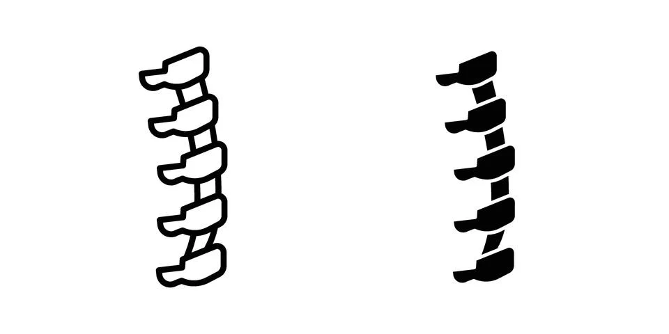 Spine icon vector design illustrations Stock Illustration